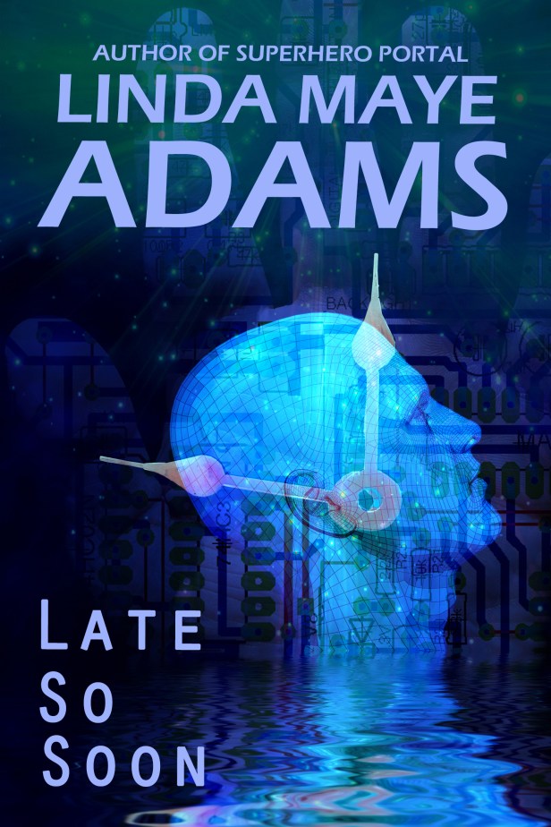 Abstract man with clock hands for "Late So Soon"