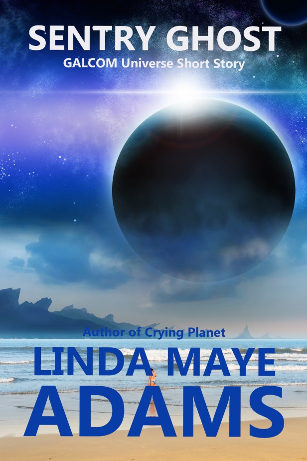 GALCOM short story — space opera — title: Sentry Ghost — planet — alien beach