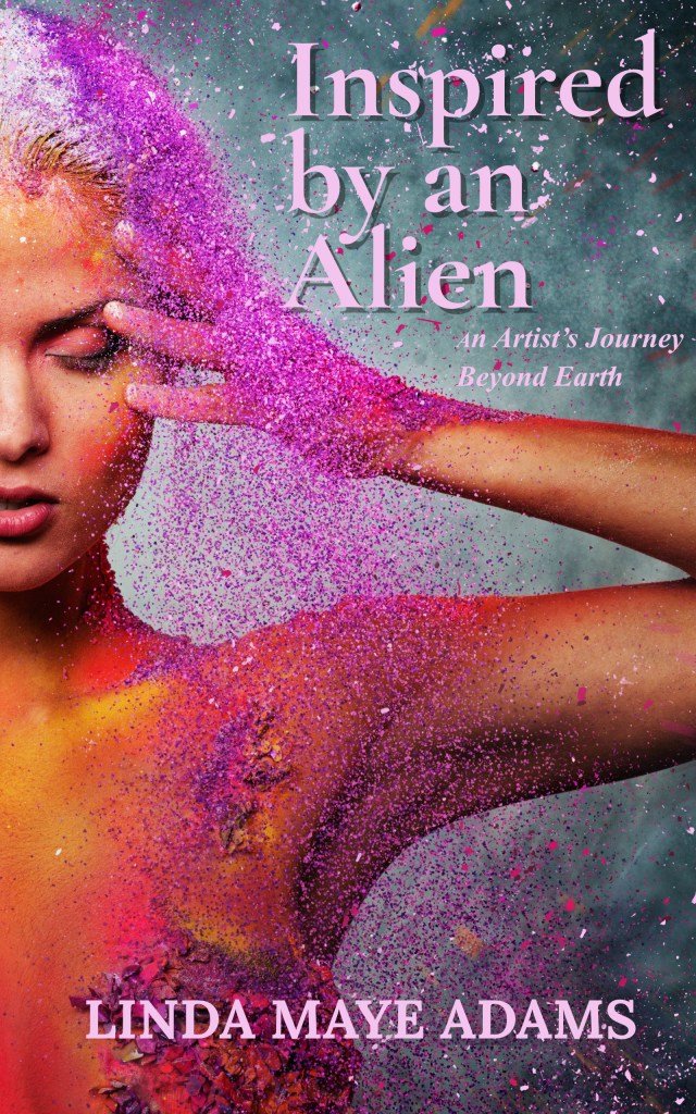 Standalone short story — science fiction — title: Inspired by an Alien — Artist woman against starry background